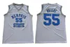 Penny Hardaway Lorenzen Wright State Tiger College College Jersey Jersey Белый синий размер S-XXL