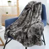 Comforters sets Super Soft Faux Fur Throw Blanket Light Weight Cozy Winter Warm Fluffy Plush Crystal Velvet for Sofa Bed 7 Colors 230801