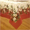 Сторонная ткань Рождественская скатерть пастырский стиль ресторан свадебной украшение вечеринки на столовой крышке прямоугольная водонепроницаемая скатерть R230801