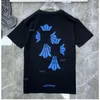 Klasikler erkek tişörtler yüksek kaliteli marka mürettebat boyun kısa kollu üstler -shirts kazak gündelik at nalı sanskrit