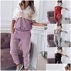 Kadınlar İçin İki Parça Elbise Takipleri Kadın Seti Kıyafetleri Hoodie Sweatshirt Sweatpant Sweatsuits Setleri Jogging Suit Kadın Damlası Teslimat Dhisu