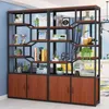 Creative storage shelf Living room partition cabinet Multi-layer bookshelf Home storage display shelf Wrought iron storage shelf shelf