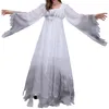 Повседневные платья женские готические викторианские костюмы призрака Gossamer White Fancy Dress Halloween Cosplay Haunter Parter