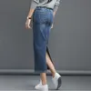 Юбка с открытой боковой юбкой для женщин с высокой джинсовой джинсовой юбкой женские джинсы юбка женская юбка для карандашей.