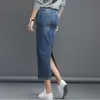 Skirts Open Side Skirt for Women High Waist Denim Skirts Women's Long Jeans Skirt Female Pencil Skirt Ladies Maxi Jeans Skirts 230801