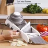 Fruit Vegetable Tools 18 Types Adjustable Mandoline Slicer Stainless Steel Julienner Grater Thickness Food Cutter Dicer 230731