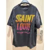 Herr t-shirts 23SS japansk stil Saint Michael Vintage Loose Overized Retro Summer Tee Tops T Shirt for Men Clothing J230731