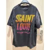 T-shirt da uomo 23ss in stile giapponese Saint Michael vintage sciolto di magliette estate retrò oversize per uomo abbigliamento j230731