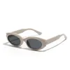 Sunglasses Vintage Oval Cat Eye Women For Men Fashion Luxury Design Small Frame Sun Glasses Trend Rivet Punk Olive Green Shades