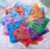 55 * 55CM Paisley Bandana Tie Dye Magic Hip-hop Head Wrap Wristband Bandeau Double Side Print Multifonctionnel Foulard Soie 211QH