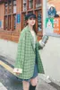 Costumes pour femmes Vert Plaid Blazers Vestes Pour Femmes Mode Style Coréen Lâche Simple Poitrine À Manches Longues Costume Décontracté Manteau Printemps Automne 8808