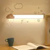 مصابيح طاولة مصباح مكتب LED الإبداعي شنقا USB مغناطيسي محصنة خزانة الخزانة ليلا لضوء الخزانة لخزانة خزانة الملابس
