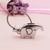 Keychains 10PCS Metal Animal Couple Elephant Key Chain Ring Holder Creative Women Car Keychain Porte Clef Bag Jewelry Lover Gift J102