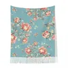 Foulards Femmes Vintage Roses Écharpe Hiver Châles Mince Wrap Dame Gland Chaud Poilu Bufanda