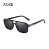 Okulary przeciwsłoneczne Aoze 2023 Mężczyźni spolaryzowane okulary słoneczne UV400 Driving Rectangle Shades for Oculos Masculino Male 212