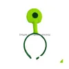 Altro Home Garden Halloween Hair Hoop Shrek Tornante Orecchie Cerchietto Testa Cerchio Costume da festa Articolo Forniture in maschera Drop Delivery Dhqo5