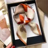 Scarves Fashion Paisley Print Square Scarf for Women Neckercheif Satin Silk Headscarf Hair Bands Lady Ribbon Band Wrist Wrap Shawls 2023 Y23