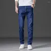 Jeans Masculino 2023 Primavera Outono Calça Clássica Moda Negócios Casual Confortável Calça Jeans Macia Magra Elástica Reta