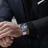 Relógios de pulso Relógio Mecânico Puro Preto Masculino Tecnologia Personalizado Simples Oco Impermeável Totalmente Automático