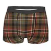 Caleçon Classique Tartan Sous-Vêtements À Carreaux Hommes Breathbale Géométrique Vichy Check Print Boxer Briefs Shorts Culottes Doux