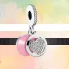 925 Argento Fit Pandora Charm 925 Braccialetto Moda Rosso Rosa Fiore Albero Mongolfiera Farfalla Amore charms Per pandora charms gioielli 925 perline fascino accessori