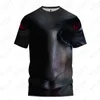 Camisetas masculinas para o verão, camisetas grandes versáteis diárias moda de rua estampa de vampiro de terror 3D de alta qualidade
