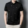 قميص Polos Casumanl للرجال Casumanl Fashion Polo for Man 2023 طوق بطباعة القطن طباعة القطن من الرجال الصيف غير الرسمي القمصان النحيفة النحيفة النحافة camisas