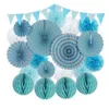 Bannière Drapeaux Mi Primera Comunion Décoration Rose Bleu Ensemble Éventails En Papier Suspendus Cérémonie De Mariage Party Favor Tissu Pompons Fleur Baptême Décor 230731