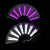 Dekoracja 1pc imprezy Luminous Folding Fan 13 cali LED Play Kolorfal Hand Trzyma fanów Abanico dla tańca neon DJ -clubparty Sarty