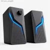 Portable Speakers Computer Game Speaker PC Speaker HIFI Stereo Microphone USB Wired With LED RGB Lighting Strong Bass 2.0 Loudspeaker Z230801