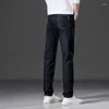 Jeans Masculino 2023 Primavera Outono Calça Clássica Moda Negócios Casual Confortável Calça Jeans Macia Magra Elástica Reta