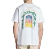 Męskie tshirty Harajuku 23ss Summer Casablanca List do druku czarna koszulka wysokiej jakości mężczyźni bawełniane TEE MODY 230801