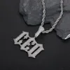 Hänghalsband anpassade charm initial 18k guldpläterad is ut bling cz gammal engelsk namnplatta 230731