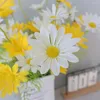 Decorative Flowers 10pcs Chamomiles Silk Artificial Flower Daisy White Fake Room Wedding Table Party Gifts Decorations Diy Bouquet