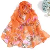 Halsdukar Hot Printing New Brand Women Scarf Spring Summer Silk Scarves Shawls and Wraps Lady Pashmina Beh Stoles Hijab Foulard J230801