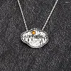 Pendant Necklaces Creative Design Forest Mountain Necklace For Men Women Trend Vintage Silver Color Irregular Personality Jewelry
