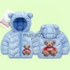 Cardigan 2022 New Cartoon Bear Down Cappotti Autunno Inverno Bambini Sottile Capispalla calda Neonate Ragazzi Giacche di cotone per 15 anni J230801