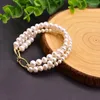 Strand 2023 fait à la main naturel perle d'eau douce perlé amitié correspondant dames Bracelet Simple luxe exquis bijoux accessoires