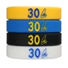 Charm Bracelets 100 PCSLOT BASKETBOL Silikon Sport Bilekler Erkekler İçin Sepetliler Oyuncular Bangles 230731