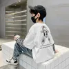 Hoodies Sweatshirts Jungen Frühling Herbst Kinder Cartoon Print Lange Ärmel Pullover Kinder Koreanischen Stil T-shirt Kleidung 4 5 6 8 12 13 14 Y 230801