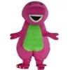 2018 Costumes de mascotte de dinosaure Barney de haute qualité Halloween Cartoon Taille adulte Fantaisie Dress273S