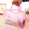 Sacs de rangement Sac de toilette de voyage portable Cosmétique grande capacité Plastic transparent pour hommes et femmes