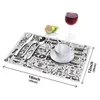 Tabell Runner 4/6st Set Mats Alien Robot Cartoon Toy Tryckt servett Kök Tillbehör Hemma Party Dekorativa placemats