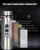 Tumblers 3501000mL Thermos الذكية عالية السعة القدح الفولاذ المقاوم للصدأ قارورة زجاجة ماء معزولة