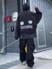 Grailz Project Sweat à capuche ample en coton épaissi pour homme Figure lavé usé pull à capuche pull surdimensionné noir pull à capuche