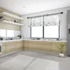 カーテンインスパストラルフラワーユーカリはキッチンカーテンチュールシアーショートベッドルームリビングルームの家の装飾ボイルドレープ