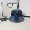 Brand Denim Gradient Bucket Hats Triangle Icon Cappello da pescatore Designer Uomo Donna Cappelli Cappelli