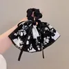 Mulher coreana Estampa retrô Bowknot Tinta Bainha Elásticos Faixa de cabelo Elegante Scrunchies Laços de cabelo Suporte para rabo de cavalo Acessórios para o cabelo