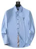 chemise boutonnée de créateur de mode chemise habillée chemises d'affaires formelles chemises décontractées pour hommes à manches longues