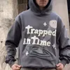 Mens Hoodies Sweatshirts Pripped In Time Foam Stars Grey Fleece For Men and Women Stranger Things Lose Cotton Hooded 230731